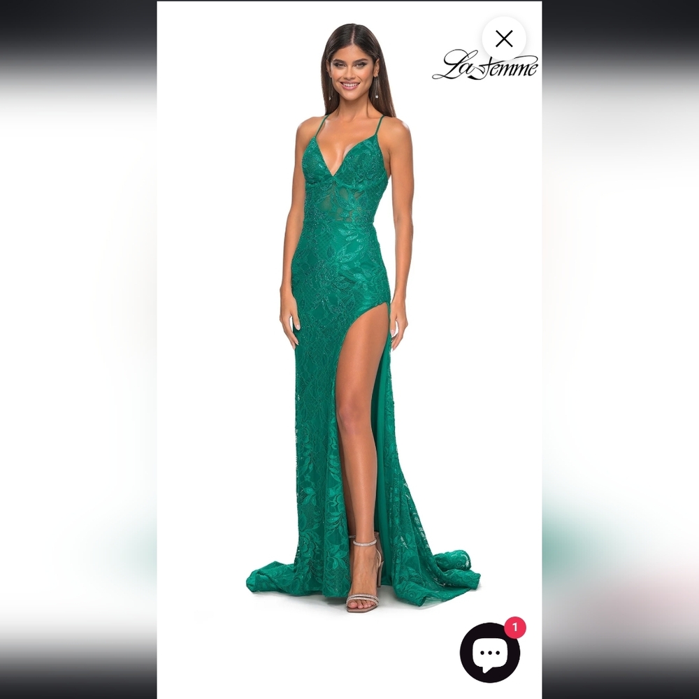 Jade Green La Femme Prom/ Homecoming Dress